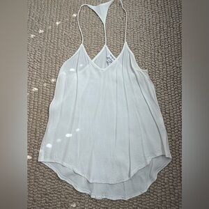 White V-Neck Spaghetti Strap Tank Top
